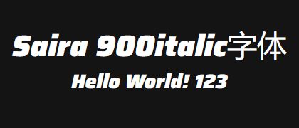 Saira-900italic