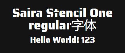 Saira-Stencil-One-regular