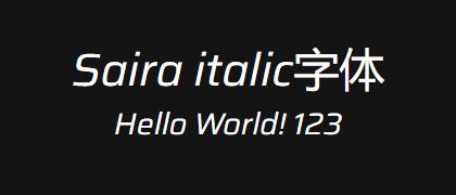 Saira-italic