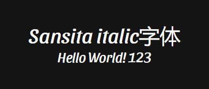Sansita-italic