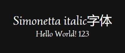 Simonetta-italic