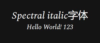 Spectral-italic