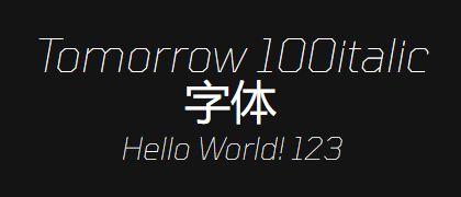 Tomorrow-100italic