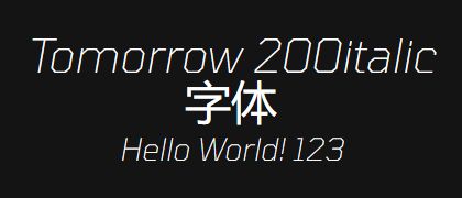Tomorrow-200italic