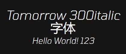 Tomorrow-300italic
