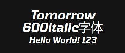 Tomorrow-600italic
