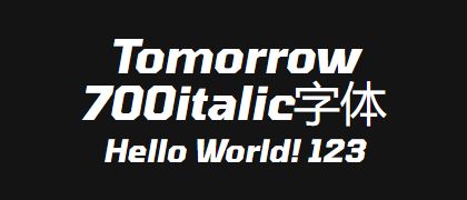 Tomorrow-700italic