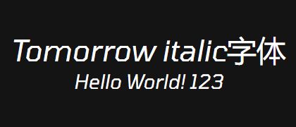 Tomorrow-italic