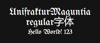 UnifrakturMaguntia-regular