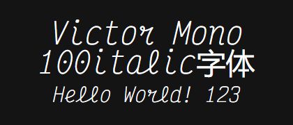Victor-Mono-100italic