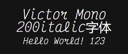 Victor-Mono-200italic