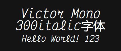 Victor-Mono-300italic