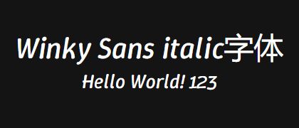 Winky-Sans-italic