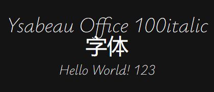 Ysabeau-Office-100italic